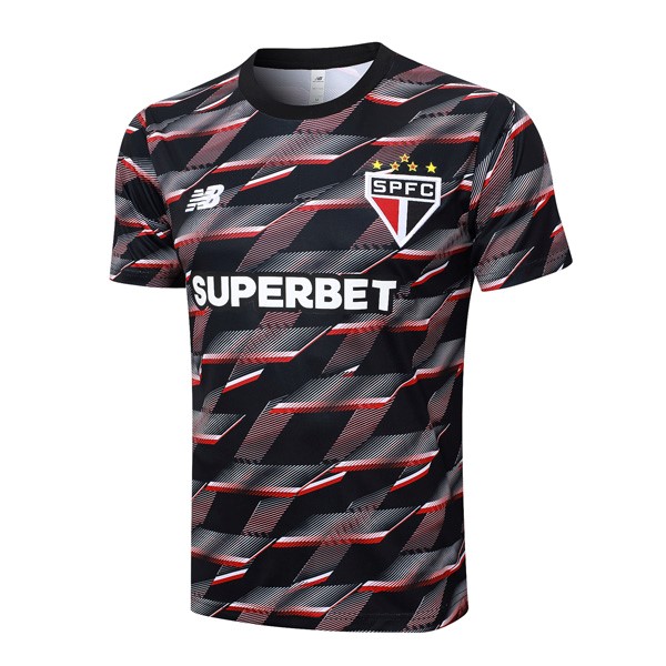 Trikot Trainingsshirt Sao Paulo 2024-2025 Schwarz Rote